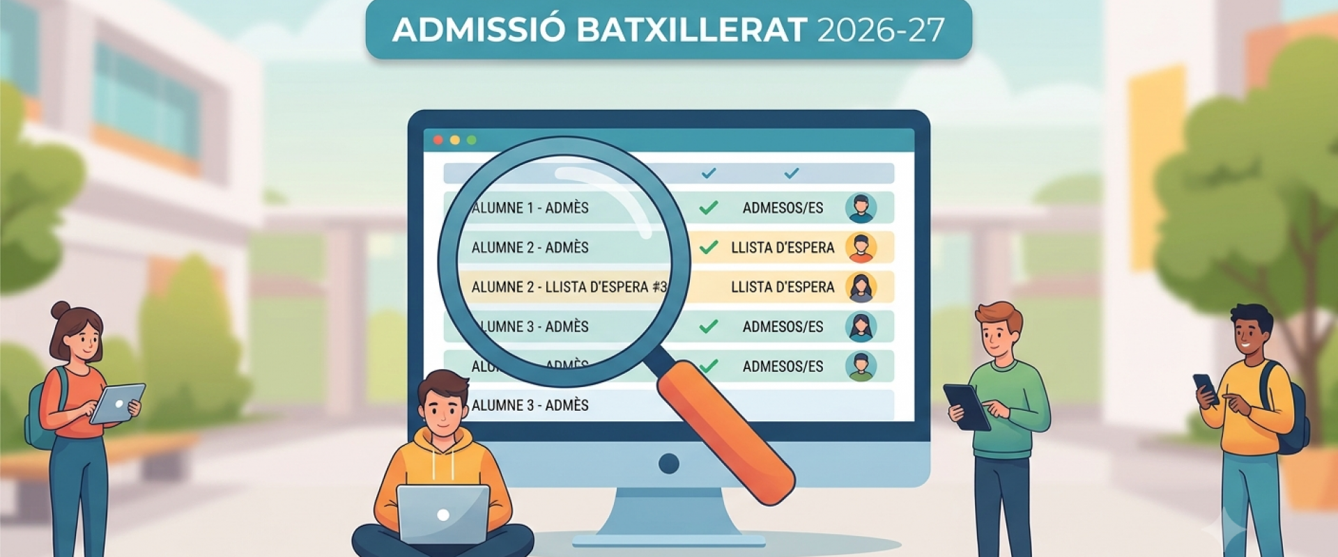 26-27. Llistes definitives admissió batxillerat